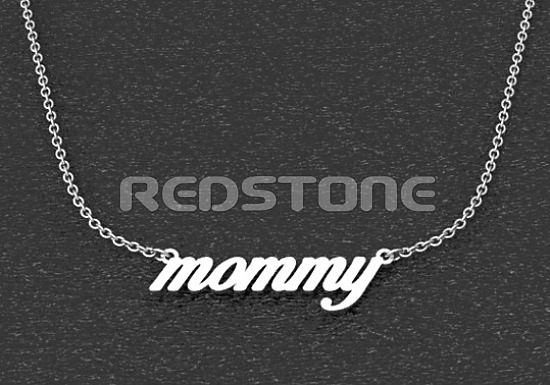 Retiazka s textom mommy - 2 mm